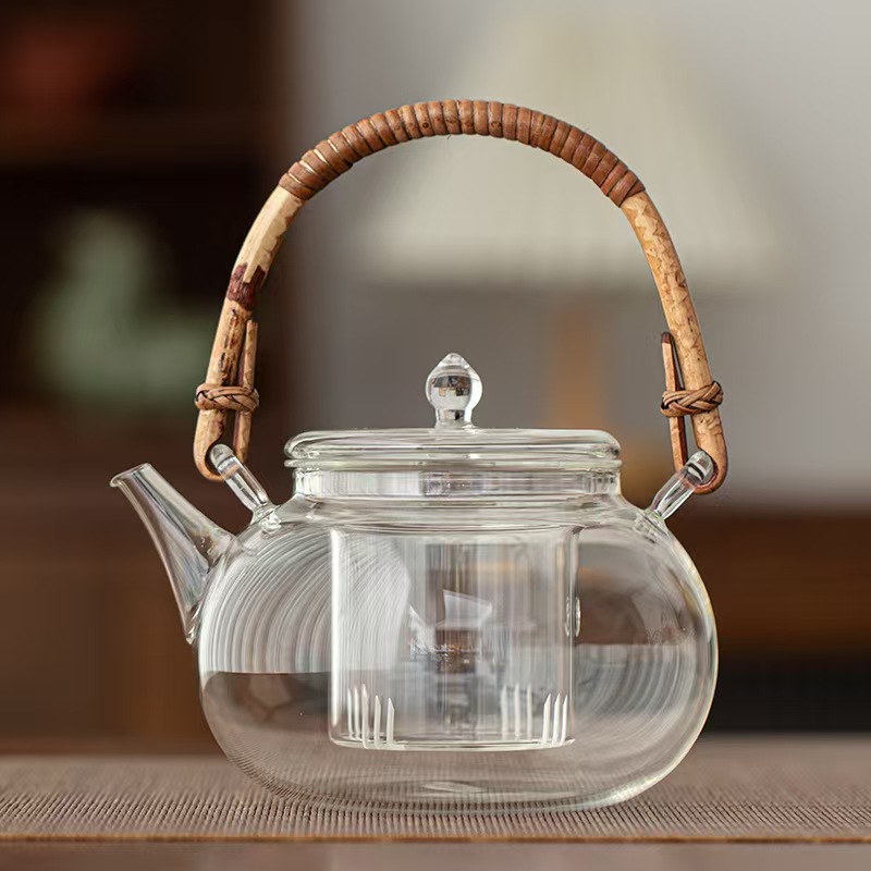 Böyük tutumlu bambuk rattan şüşə sapı qab