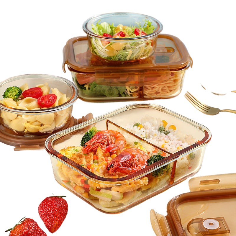 LID BENTO qutusu olan ofis işçiləri Ayrı-təzə təravətli qab